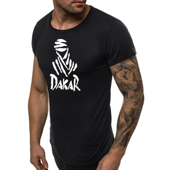 Juodi vyriški marškinėliai Dakar JS/712005