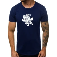 Tamsiai mėlyni vyriški marškinėliai VYTIS