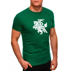 Žali vyriški marškinėliai  VYTIS baltas