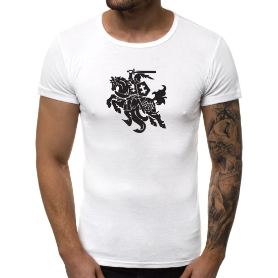 Balti vyriški marškinėliai VYTIS JS/712005