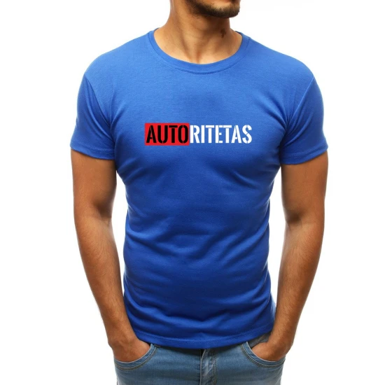 Mėlyni vyriški marškinėliai Autoritetas JS/712005