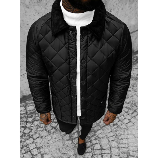 Vyriška juoda dygsniuota striukė Boris O/5619Z