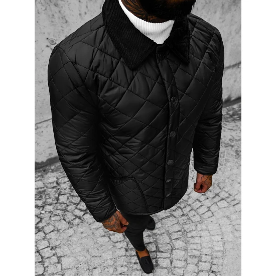 Vyriška juoda dygsniuota striukė Boris O/5619Z