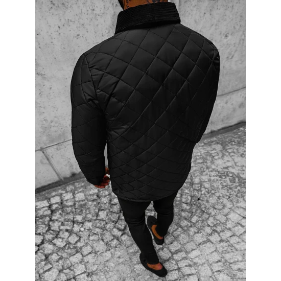 Vyriška juoda dygsniuota striukė Boris O/5619Z