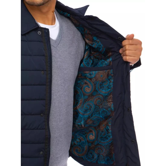 Vyriška dygsniuota tamsiai mėlyna striukė Farrel TX3893