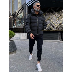 Juoda vyriška striukė Klover