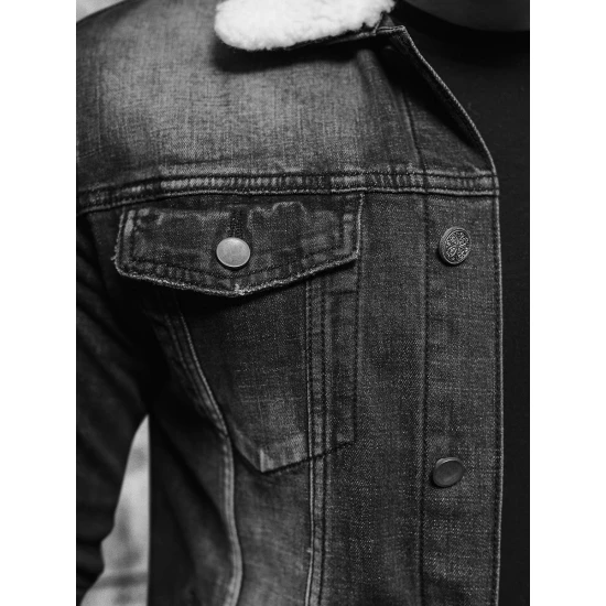 Džinsinis švarkas juodas Gober NB/MJ516NZ
