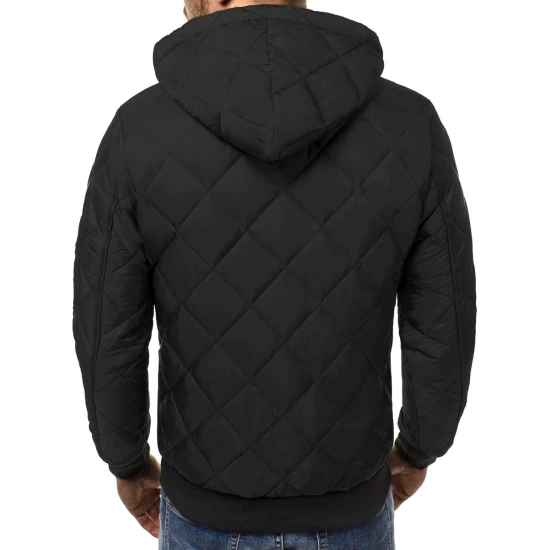 Vyriška juodos spalvos striukė su gobtuvu Ogmina Rudeninės / Pavasarinės