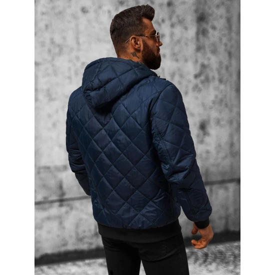 Vyriška tamsiai mėlynos spalvos striukė su gobtuvu Ogmina JS/MY21