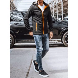 Vyriška juoda striukė su oranžinėmis detalėmis Arot