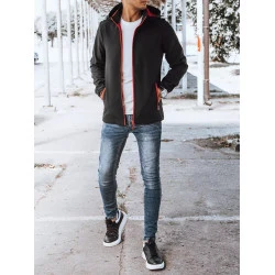 Vyriška juoda striukė su raudonomis detalėmis Arot