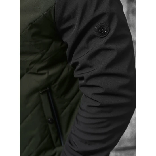 Vyriška tamsiai žalia striukė Rober JS/84M3022/136