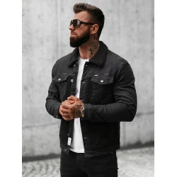 Juodos spalvos džinsinė striukė Biok