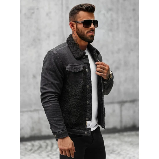 Juodos spalvos džinsinė striukė Biok NB/MJ533N