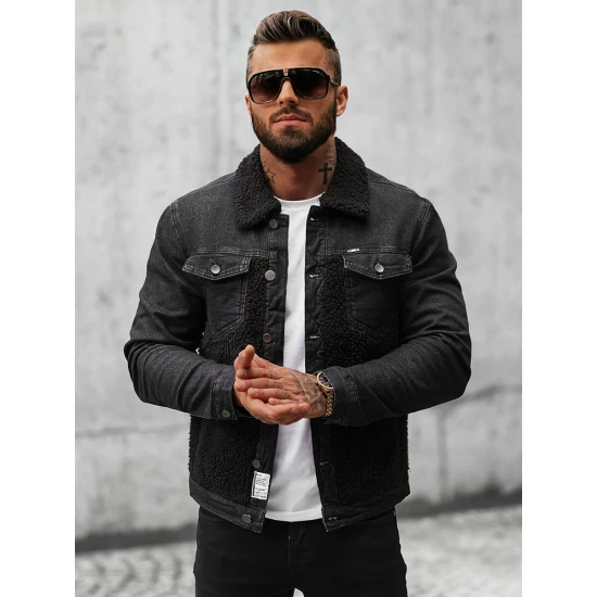 Juodos spalvos džinsinė striukė Biok NB/MJ533N