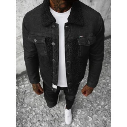 Juodos spalvos džinsinė striukė Biok