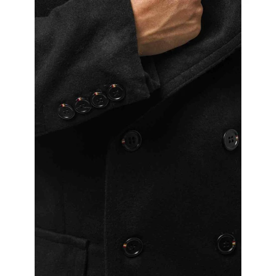 Stilingas juodas rudeninis vyriškas paltas Nova JB/1048Z