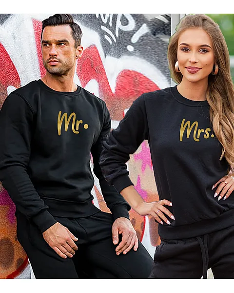 Juodas megztinis Mr&Mrs GOLD