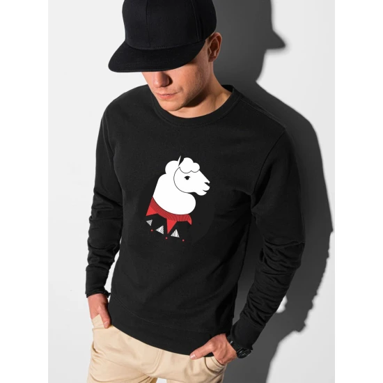 Juodos spalvos džemperis Lama B1153 Premium