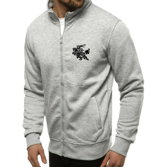 Šviesiai pilkas vyriškas džemperis Silon su vyčiu JS/2002