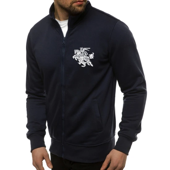 Tamsiai mėlynas vyriškas džemperis Silon su vyčiu JS/2002