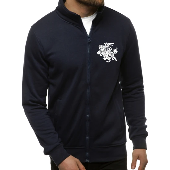 Tamsiai mėlynas vyriškas džemperis Silon su vyčiu JS/2002