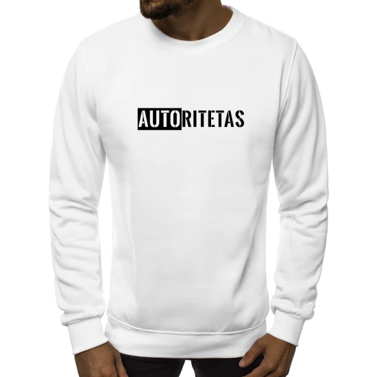 Baltas vyriškas džemperis Autoritetas 2001-10