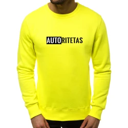 Geltonas neoninis vyriškas džemperis Autoritetas
