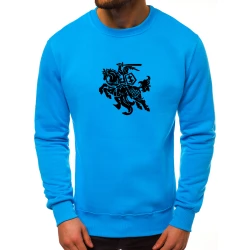 Šviesiai mėlynos spalvos džemperis Vytis