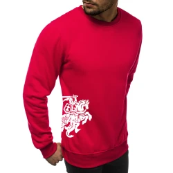 Vyriškas džemperis - bordo su herbu ant šono Vytis