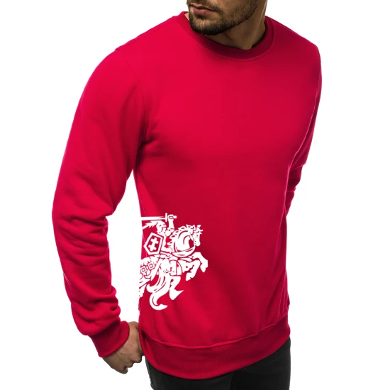 Vyriškas džemperis - bordo su herbu ant šono Vytis 2001-10