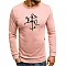 Men's light pink jumper with Vytis style