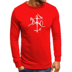 Vyriškas raudonas džemperis su Vytis stilistikas