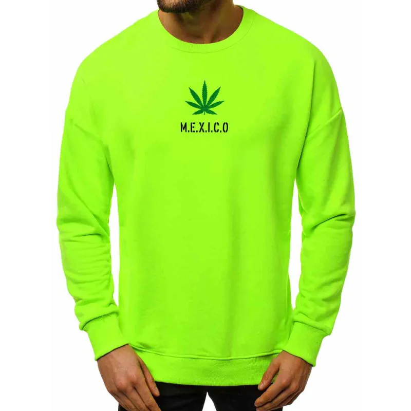 Vyriškas neoninis-žalias stilingas džemperis Mexico MACH/3150