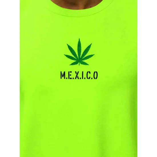 Mens neon-green stylish sweater Mexico MACH/3150