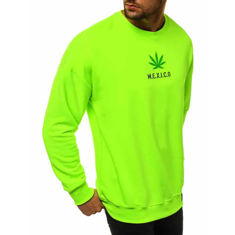 Vyriškas neoninis-žalias stilingas džemperis Mexico MACH/3150