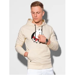 Gelsvos spalvos džemperis su gobtuvu Lama