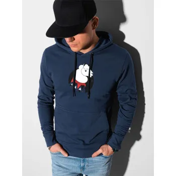 Dark blue hooded sweater Lama