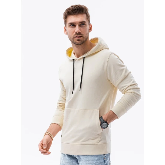 Gelsvos spalvos džemperis su gobtuvu Leko B1154 Premium