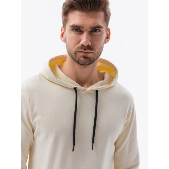 Gelsvos spalvos džemperis su gobtuvu Leko B1154 Premium