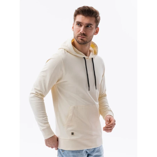 Gelsvos spalvos džemperis su gobtuvu Leko B1154 Premium