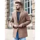 Elegantiškas rudas vyriškas paltas Sugal JB/1047Z-cx0359A