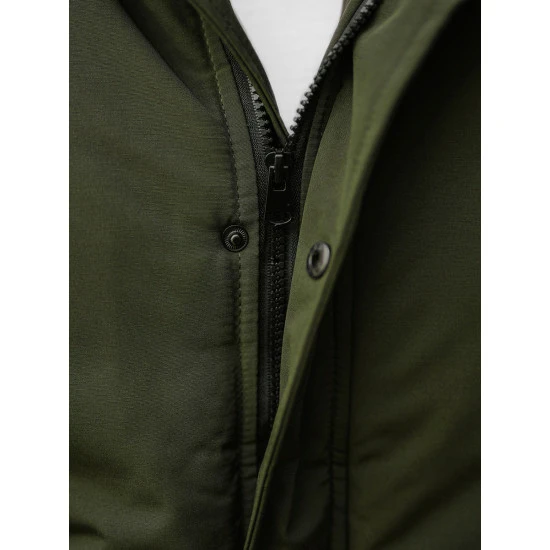 Bomber stiliaus žieminė žalia vyriška striukė Lemor JS/201901