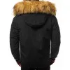 Bomber stiliaus žieminė juoda vyriška striukė Lemor JS/201901