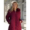 Moteriška žieminė dvipusė bordo striukė su gobtuvu Ela Moteriškos striukės