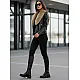 Naiste must nahkjakk pruuni karusnahaga Laser Naiste jakid