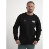 Męski czarny sweter z kapturem Crew Bluzy z napisami