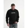 Męski czarny sweter z kapturem Mafia Bluzy z napisami