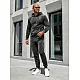 Harmaa miesten veluurisetti Silkki JS/8C1169/29 Premium