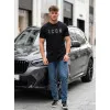 Męski czarny T-shirt Max Koszulka z napisami